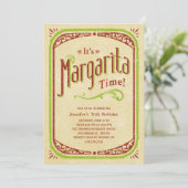 Margarita Uitnodigingen - Fiesta Tequila Beach Fee (Staand voorkant)