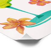 Margarita Veil Bachelorette Party geïllustreerd Perfect Poster (Hoek)