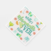 Margarita Veil Bachelorette Party geïllustreerd Servet (Hoek)
