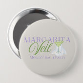 Margarita Veil – Leuk vrijgezellenfeest Ronde Button 4,0 Cm (Voorkant /achterkant)
