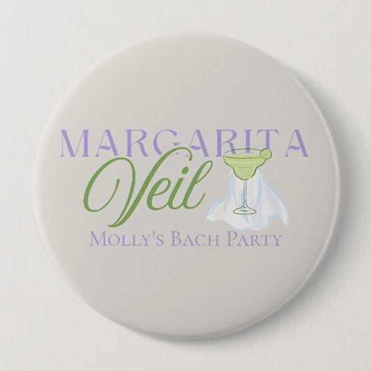 Margarita Veil – Leuk vrijgezellenfeest Ronde Button 4,0 Cm (Voorkant)