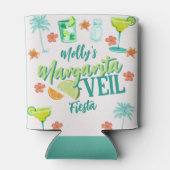 Margarita Veil Tropical Bachelorette Blikjeskoeler (Achterkant)