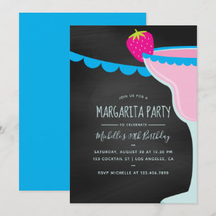 Margarita verjaardagsfeest cocktailparty schoolbor kaart