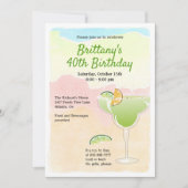 Margarita verjaardagsfeest uitnodiging (Voorkant)