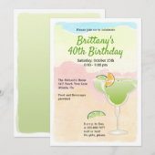 Margarita verjaardagsfeest uitnodiging (Voorkant / Achterkant)