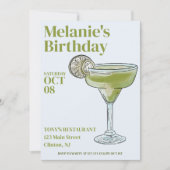Margarita verjaardagsfeestje kaart (Voorkant)