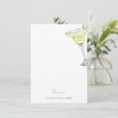 Margarita Vrijgezellenfeest Dank U Uitnodiging (Staand voorkant)