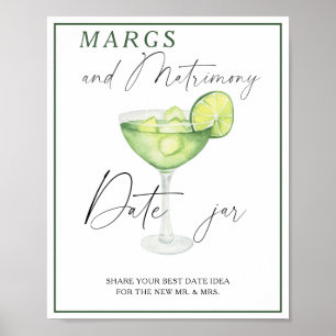 Margarita Vrijgezellenfeest Datum nacht ideeën Poster