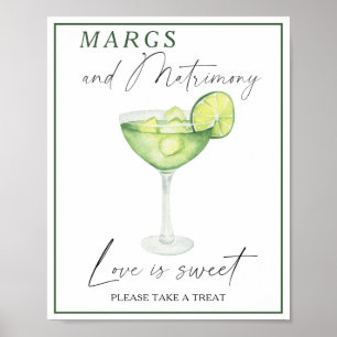 Margarita vrijgezellenfeest Liefde is zoet neem ee Poster
