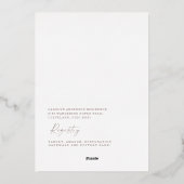 Margarita Vrijgezellenfeest Roos Goud Folie Uitnodiging (Achterkant)