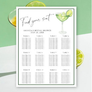 Margarita Vrijgezellenfeest zitkaart Poster