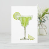 Margarita Watercolor Uitnodiging (Staand voorkant)