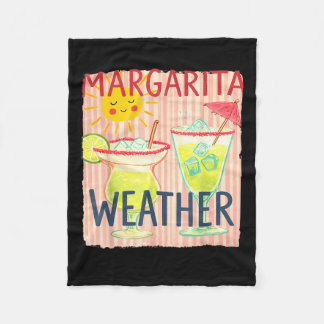 Margarita Weather Cocktail Hawaii Summer Vacation Fleece Deken