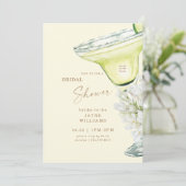 Margarita White Hydrangeas geel Vrijgezellenfeest Kaart (Staand voorkant)