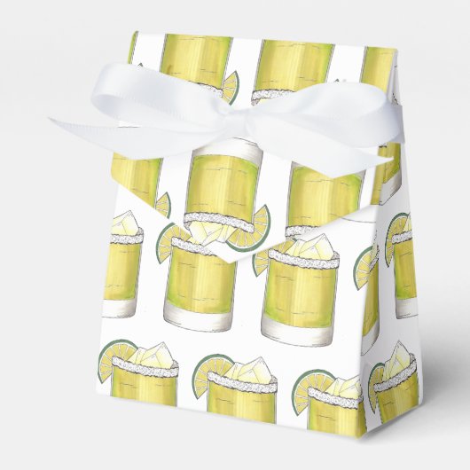 Margarita Zomer Cocktail Gemengde Drank Lime Groen Bedankdoosjes (Voorkant Zijde)