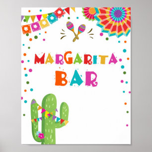 Margaritas Bar Dranken Cactus Fiesta Tafelbord Poster