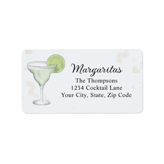 Margaritas Custom Return Address Etiket (Voorkant)