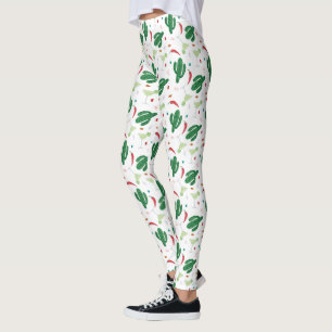 Margaritas en Chili Peppers Fiesta Theme Leggings