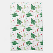 Margaritas en Chili Peppers Fiesta Theme Theedoek (Verticaal)