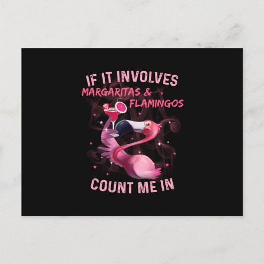 Margaritas en Flamingos Aankondigingskaart (Voorkant)