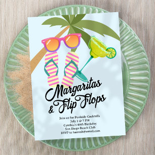 Margaritas en Flip Flops Zomerfeest Kaart