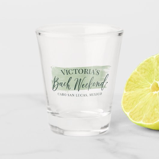 Margaritas en het Huwelijk Bach Party Shot Glass Shot Glas (Voorkant)