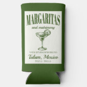 Margaritas en het huwelijk sociale cocktail route seltzer blikjeskoeler (Achterkant)