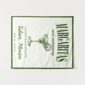 Margaritas en het huwelijk sociale cocktail route wandkleed (Voorkant (horizontaal))