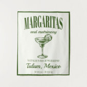 Margaritas en het huwelijk sociale cocktail route wandkleed (Voorkant)