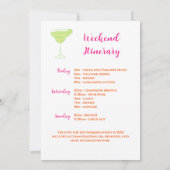 Margaritas En Huwelijk Bachelorette Weekend Kaart (Achterkant)