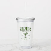Margaritas En Huwelijk Gepersonaliseerde Bachelore Acryl Drinkbeker (Voorkant)