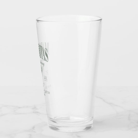 Margaritas En Huwelijk Gepersonaliseerde Bachelore Glas (Links)