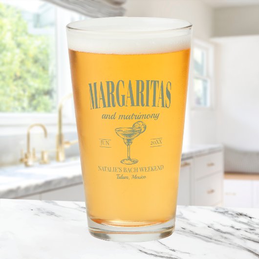 Margaritas En Huwelijk Gepersonaliseerde Bachelore Glas