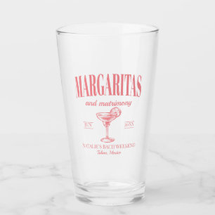 Margaritas En Huwelijk Gepersonaliseerde Bachelore Glas