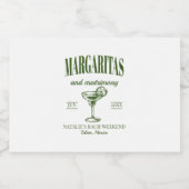 Margaritas En Huwelijk Gepersonaliseerde Bachelore Likeurfles Etiket (Enkel label)