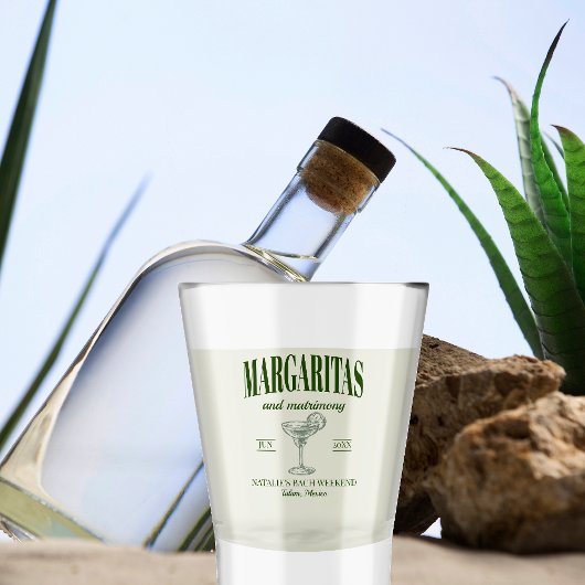 Margaritas En Huwelijk Gepersonaliseerde Bachelore Shot Glas