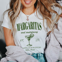 Margaritas En Huwelijk Gepersonaliseerde Bachelore T-shirt