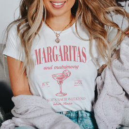 Margaritas En Huwelijk Gepersonaliseerde Bachelore T-shirt
