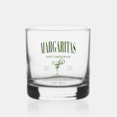 Margaritas En Huwelijk Gepersonaliseerde Bachelore Whisky Glas (Voorkant)
