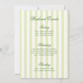 Margaritas en Huwelijk Gestreepte Bachelorette Kaart (Achterkant)