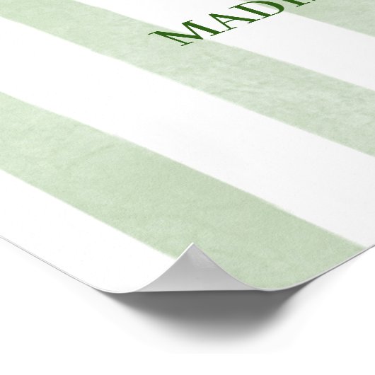 Margaritas en Huwelijk Gestreepte Bachelorette Poster (Hoek)