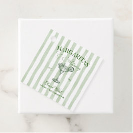 Margarita's en Huwelijk Gestreepte vrijgezellenfee Bedankjes Labels