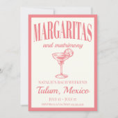 Margaritas En Huwelijk Luxe Sociale Cocktail Kaart (Voorkant)