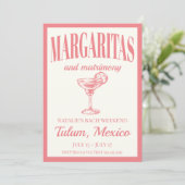 Margaritas En Huwelijk Luxe Sociale Cocktail Kaart (Staand voorkant)