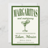 Margaritas En Huwelijk Luxe Sociale Cocktail Kaart (Voorkant)