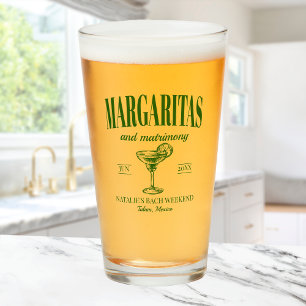 Margarita's en Huwelijk Persoonlijke Bachelorette Glas