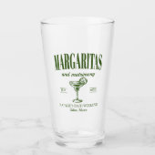 Margarita's en Huwelijk Persoonlijke Bachelorette Glas (Voorkant)