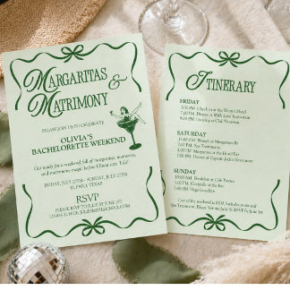 Margarita's en Huwelijk Vrijgezellenweekendfeestje Kaart