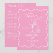 Margaritas en huwelijksbachelorette weekend kaart (Voorkant / Achterkant)