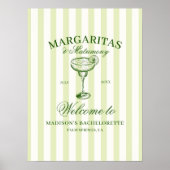 Margaritas en huwelijksbachelorette Welkom Poster (Voorkant)